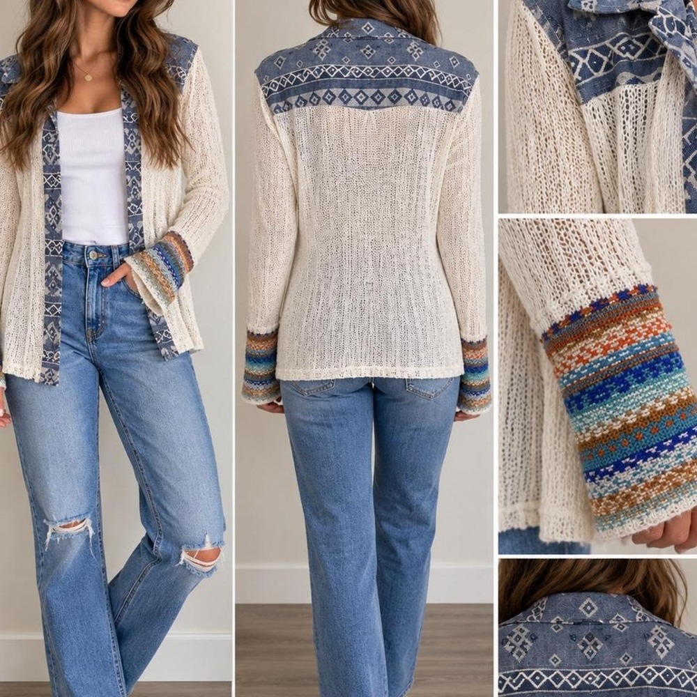 Gimmicks by BKE Boho Southwestern Knit Cardigan 🤍